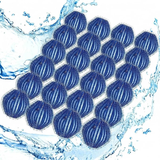 Pet Hair Remover for Laundry, 24Pcs Reusable Lint Remover Balls for Dog Cat Fur, Effectively Removes Pet Hair from Bedding and Clothes