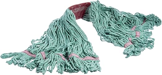 SPARTA Flo-Pac Cotton Mop Head, , Wide Band with Red Band for Organized Cleaning, Large, Red