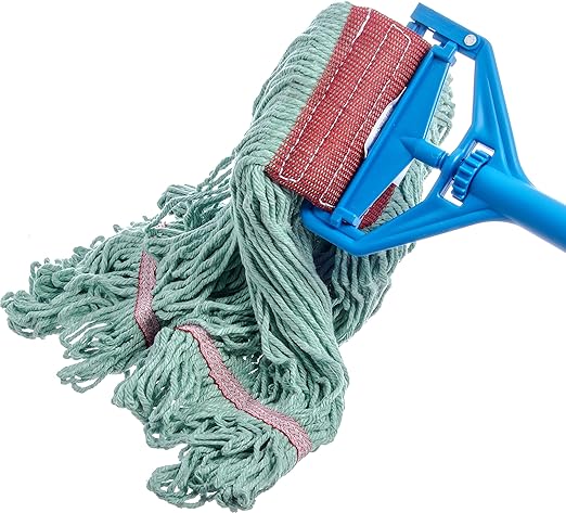 SPARTA Flo-Pac Cotton Mop Head, , Wide Band with Red Band for Organized Cleaning, Large, Red