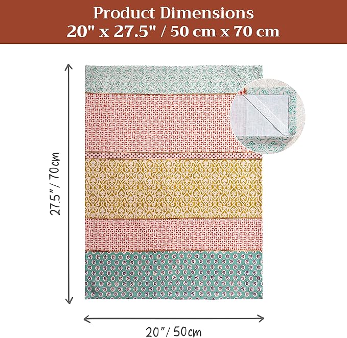 Maison d' Hermine Kitchen Towels Set of 3 100% Cotton 27.50" x 20" Reusable Cloth Tea Dish Towels Absorbent with Hanging Loop for Kitchen Farmhouse Hotel Spring Summer - Provence