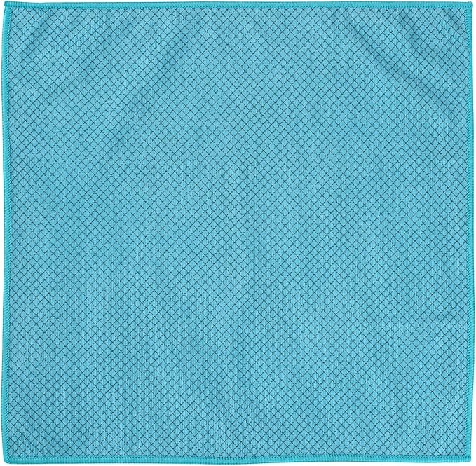 Restaurantware - Clean Tek Professional 15.7 x 15.7 Inch Glass Cleaning Cloth, 1 Reusable Cleaning Cloth - Diamond Weave, Dual Side, Light Blue Microfiber Absorbent Cleaning Cloth, for Quick Cleaning