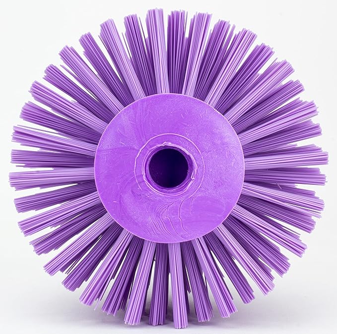 SPARTA Industrial Tank Brush Head Pipe Brush Head, Drain Brush with 3/4" Thread Hole (Handle Not Included) for Commercial Use, Plastic, 5 x 3.9 Inches, Purple - (Pack of 1)