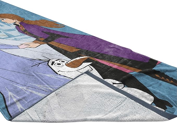 Disney Frozen 2 Queen of the Castle Kids Bath/Pool/Beach Towel - Featuring Elsa, Anna, & Olaf - Super Soft & Absorbent Fade Resistant Cotton Towel, Measures 28 inch x 58 inch (Official Disney Product)