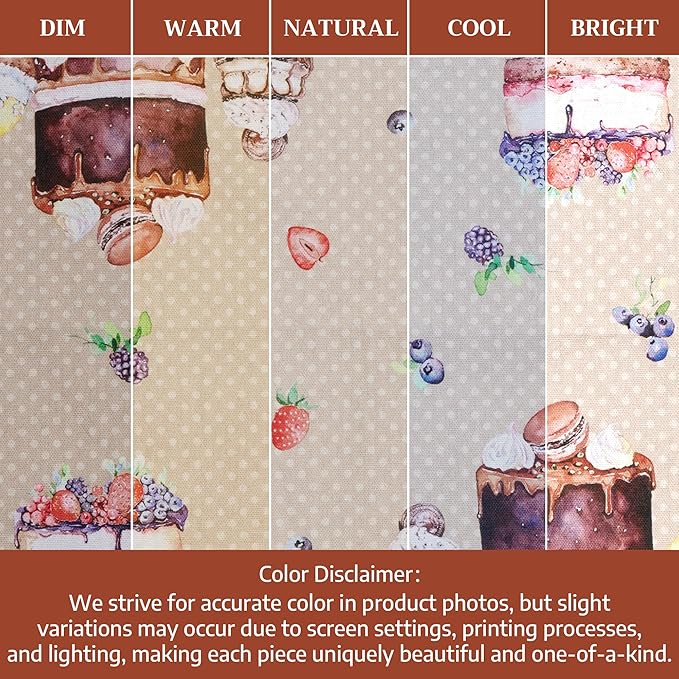Maison d' Hermine 100% Cotton Cloth Napkins Set of 4 Everyday Reusable Square Napkins Cloth Washable Dinner Party Wedding Restaurant Hotel Kitchen Spring Summer (Cakes, 18" x 18")