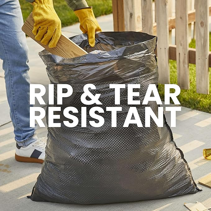 Glad Large 30 Gallon Trash Bags,Unscented Heavy Duty Garbage Bags,Forceflex with Drawstring,(Packaging May Vary), 50 Count (Pack of 150)