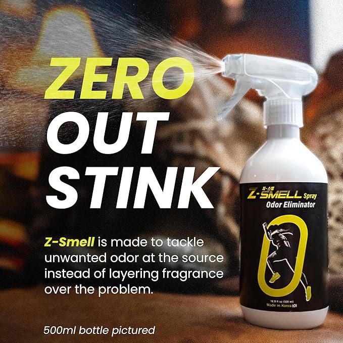 Z-Spray Odor Eliminator Spray – Bio-Based Enzyme Spray, Unscented & Made with No Harsh Chemicals – For Shoes, Pets, Gear, Car & Home – Safe for Kids & Animals – 1000mL