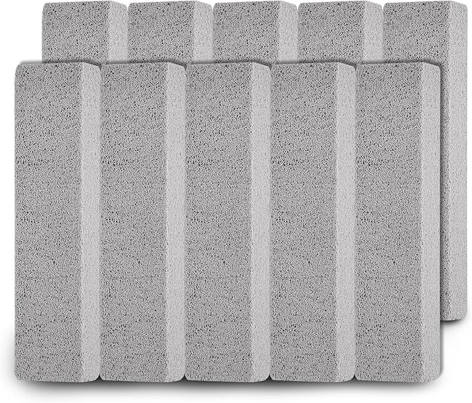 10pcs Pumice Stone Toilet Bowl Cleaner for Cleaning Pumice Scouring Pad Bulk Cleaning Stones for Toilet Bowl Stove Pool Tile Bath Household Kitchen Grill Oven Stain Removal