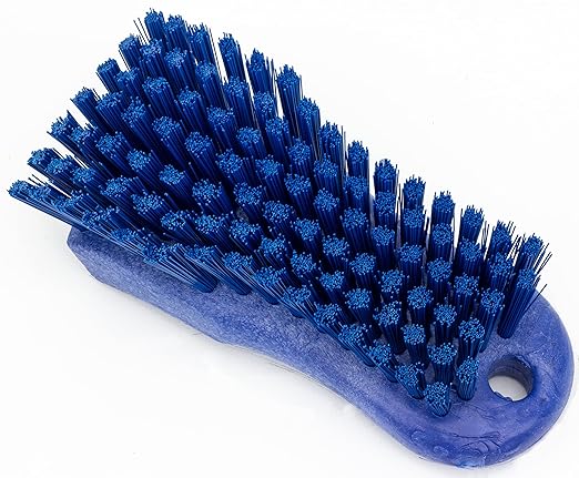 SPARTA Plastic Cutting Board Scrub Brush with Hanging Hole for Washing Cutting Boards, 6 Inches, Blue