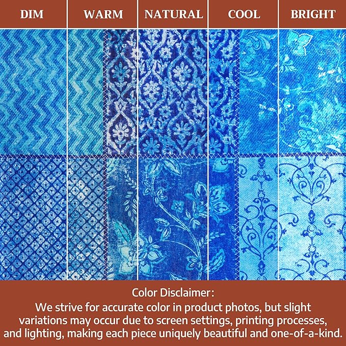Maison d' Hermine 100% Cotton Cloth Napkins Set of 4 Everyday Reusable Square Napkins Cloth Washable Dinner Party Wedding Restaurant Hotel Kitchen Spring Summer (Indigo Love, 20" x 20")