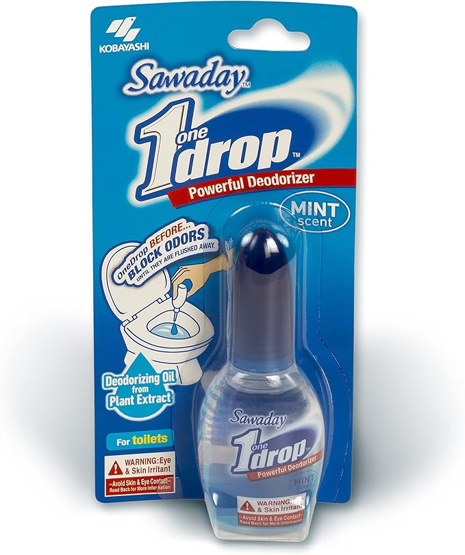 One-Drop Powerful Deodorizer, Before-You-Go Toilet Drops, 0.67 fl oz*- Mint Scent