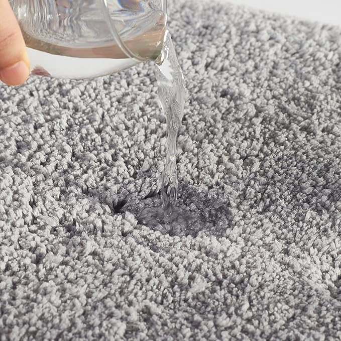 Bath Rugs Set 3 Pieces Bathroom Mat Soft Absorbent Plush Shaggy Soft Floor Non Slip Shower Bath Tub Machine Washable
