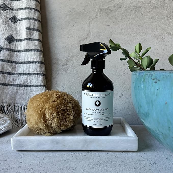 Murchison-Hume Powerful, Plant-based, Multi-Surface Bathroom Cleaner Spray for Basins, Tubs, Tiles, and Toilets. Eliminates Odor, 17oz and 3.4 Oz Concentrate Bundle Australian White Grapefruit