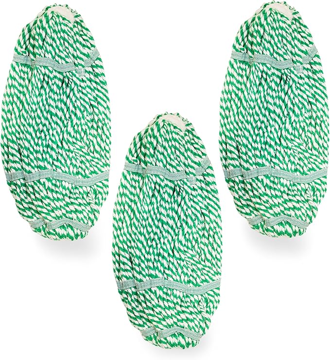 Libman Tornado Mop Refill, Direct Replacement Head for Libman Self Wringing Twist Mop, Cotton, Machine Washable, 3 Pack