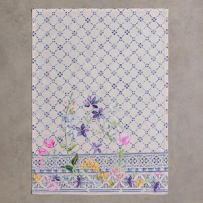 Maison d' Hermine Kitchen Towels Set of 3 100% Cotton 27.50" x 20" Reusable Cloth Tea Dish Towels Absorbent with Hanging Loop for Kitchen Farmhouse Hotel Spring Summer - Faience