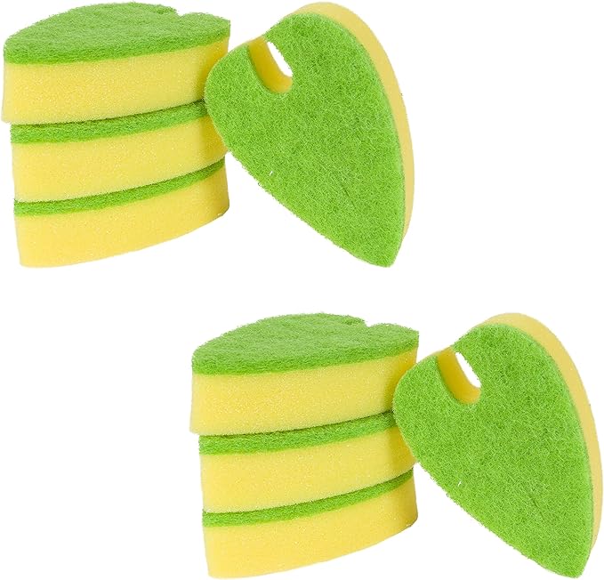 Evriholder Quick Dry Kitchen Sponges, Dual-Sided, Leaf Design for Scrubbing Dishes and Pots, Hangs from Sink Faucet to Dry, Helpful Silverware Cleaning Slot, Long-Lasting, 8 Pack