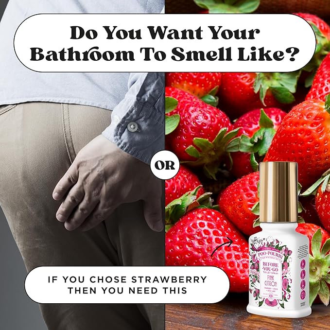 Poo-Pourri Before-You-Go Toilet Spray, Pink Citron, 2 Fl Oz, Up to 100 Uses, Bathroom Odor Deodorizer with Essential Oils for Home or Work, Travel Essentials, TSA Approved Size