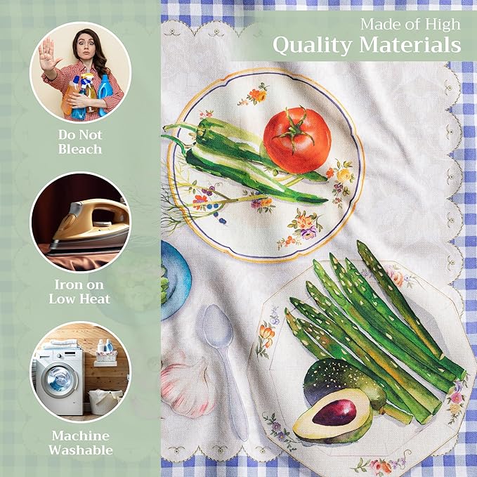 Maison d' Hermine 100% Cotton Cloth Napkins Set of 4 Everyday Reusable Square Napkins Cloth Washable Dinner Party Wedding Restaurant Hotel Kitchen Spring Summer (Gourmand, 20" x 20")
