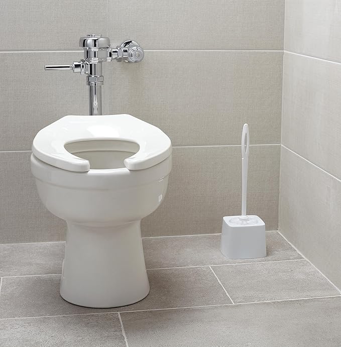 Rubbermaid Commercial Products 15" Toilet Brush, White, Toilet Bowl Brush for Bathroom, Professional/Janitorial Scrub Brush for Toilet
