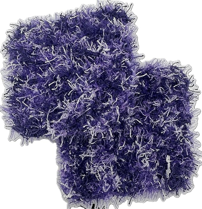 Purple Crochet Scrubby Suitable for Kitchen Dishes and Pans - Handmade in Connecticut (Set of 2)