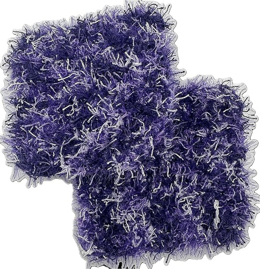 Purple Crochet Scrubby Suitable for Kitchen Dishes and Pans - Handmade in Connecticut (Set of 2)
