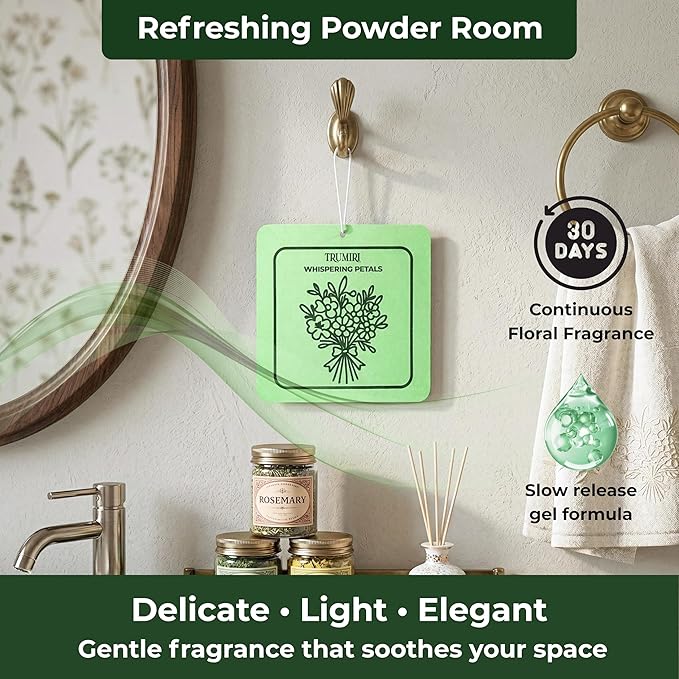 Whispering Petals - Room Deodorizer Gel Odor Eliminator For Home - Pack Of 3 - Bathroom Air Freshener Odor Absorber Closet Deodorizer - Non Plug In Strong Scent For Kitchen Trash Basement Shoe Rack