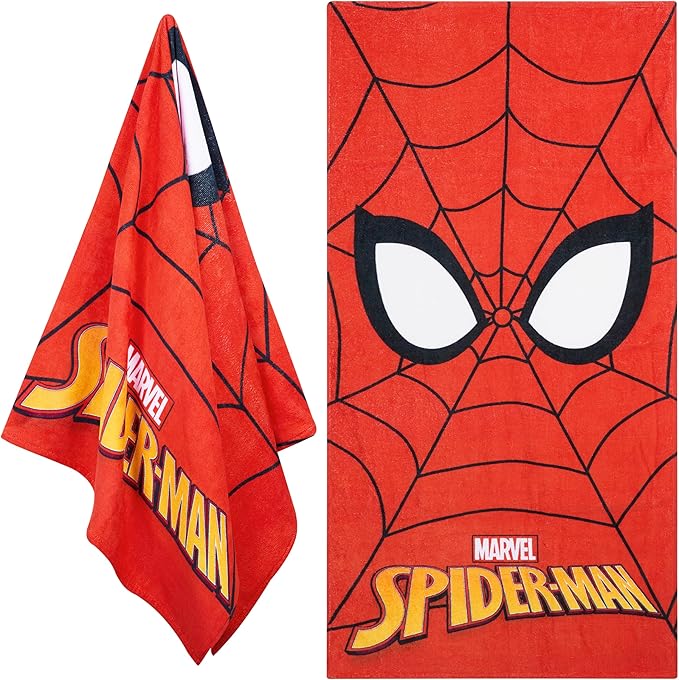 Disney Stitch Beach Towel Kids Toddlers Quick Dry Towel for Pool Beach Bath Swimming Trips Travel Essentials Vacation 55x27” (Red Spiderman)
