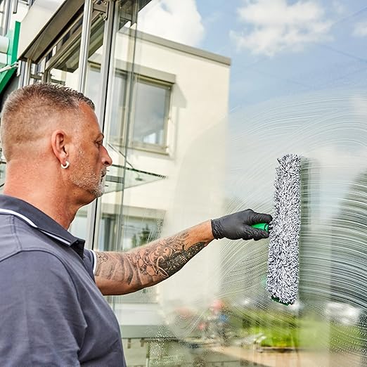 Unger Commercial Window Cleaning Kit Set – Microfiber Sleeve, 14'' ErgoTec Squeegee, 3 Gallon Bucket, 1L Glass Cleaner, Safety Scraper, Microfiber Cloth – Professional Window Cleaning Equipment, WNK15
