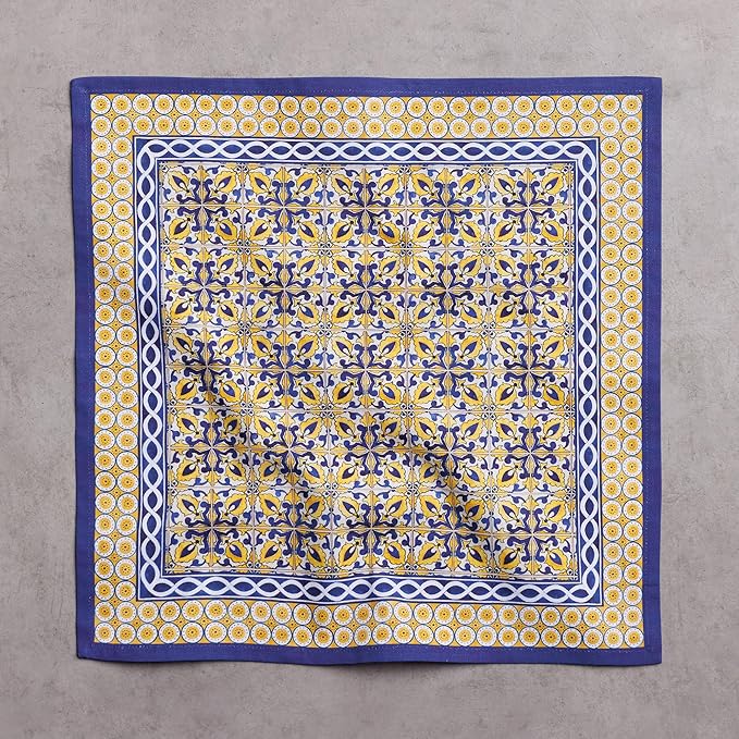 Maison d' Hermine 100% Cotton Cloth Napkins Set of 4 Everyday Reusable Square Napkins Cloth Washable Dinner Party Wedding Restaurant Hotel Kitchen Spring Summer (Ceramic, 18" x 18")