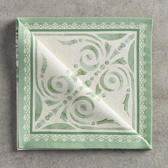 Maison d' Hermine Cloth Napkins Set of 4 100% Cotton Everyday Reusable Square Napkins Cloth Washable, Dinner, Party, Wedding, Restaurant, Spring/Summer (Jardin Du Roy, 20" x 20")