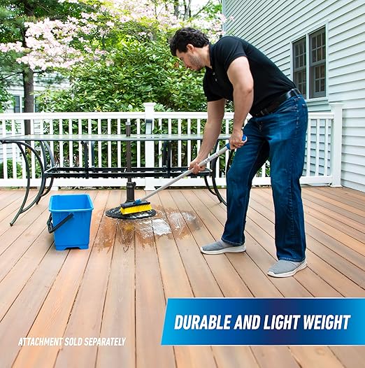 Unger Professional Lock-On 60” Dual-End Aluminum Handle Pole – Compatible with Unger Lock-On Poles & Standard Thread Cleaning Supplies, Use with Floor Squeegees, Brooms, Brush Heads