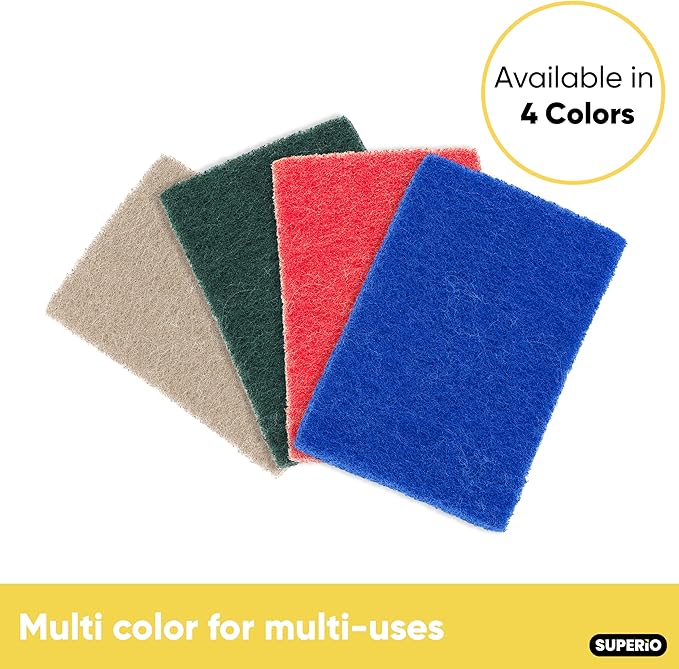 Natural Scouring Pad Non-Scratch Sisal Plant Based Scrubber Cleaning Scrub Pads, Eco-Friendly Reusable Kitchen Scrubbing Pad Pack of 6, by Superio