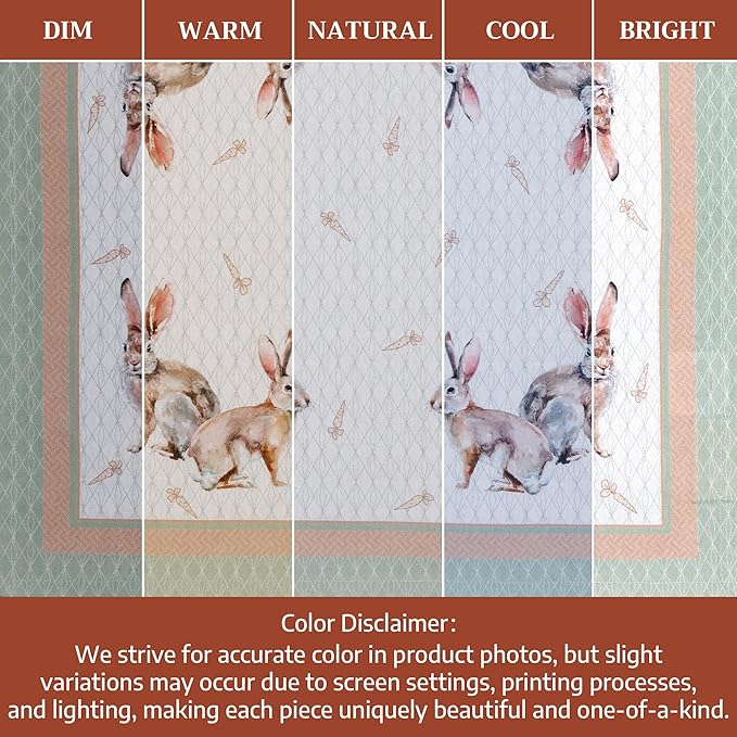 Maison d' Hermine 100% Cotton Cloth Napkins Set of 4 Everyday Reusable Square Napkins Cloth Washable Dinner Party Wedding Restaurant Hotel Kitchen Spring Summer (Rabbits At Dawn, 18" x 18")