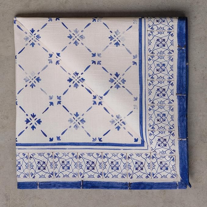 Maison d' Hermine 100% Cotton Cloth Napkins Set of 4 Everyday Reusable Square Napkins Cloth Washable Dinner Party Wedding Restaurant Hotel Kitchen Spring Summer (Faience, 20" x 20")