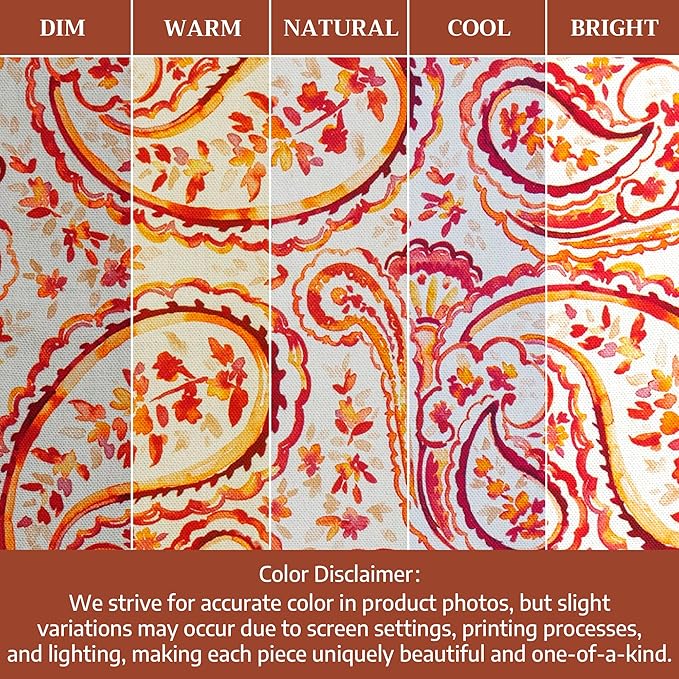 Maison d' Hermine Cloth Napkins Set of 4 100% Cotton for Thanksgiving Christmas Decorations Everyday Reusable Square Fall Napkins Cloth Washable Dinner Party (Palatial Paisley, 20"x20")