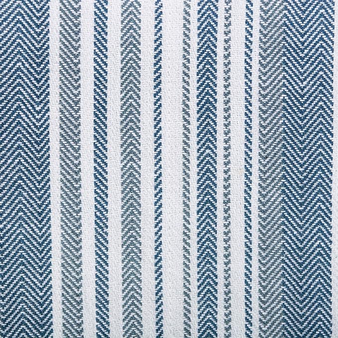 DII Assorted Woven, Kitchen Dishtowel Set, 18x28, Stone Blue, 5 Piece