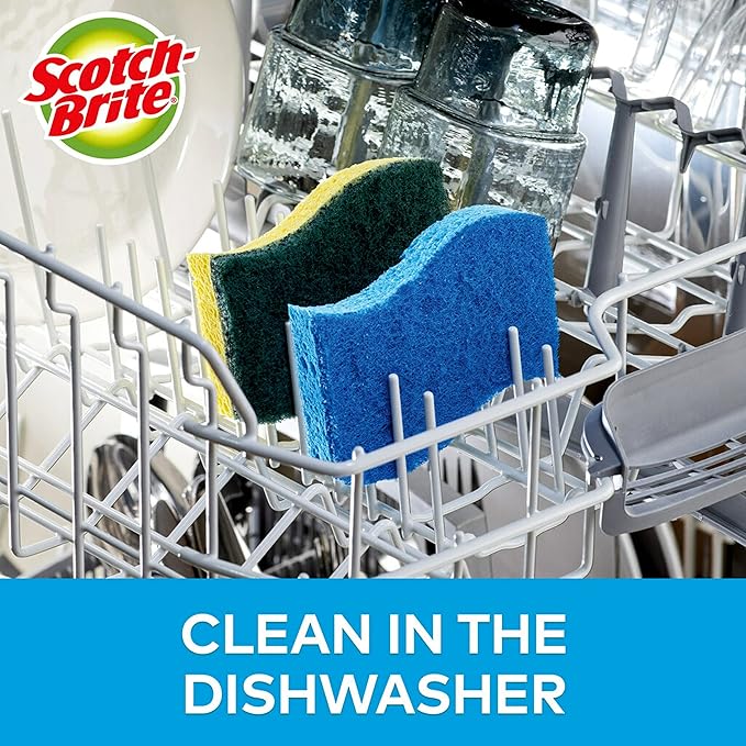 Scotch-Brite Non-Scratch Scrub Sponges, 6 Pack and Stainless Steel Scrubbers, 3 Pack