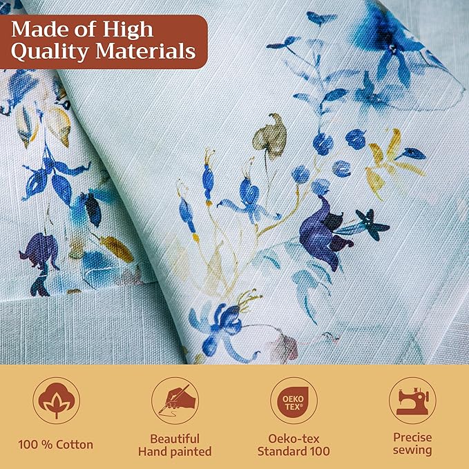 Maison d' Hermine 100% Cotton Cloth Napkins Set of 4 Everyday Reusable Square Napkins Cloth Washable Dinner Party Wedding Restaurant Hotel Kitchen Spring Summer (Lazy Summer Days, 20" x 20")