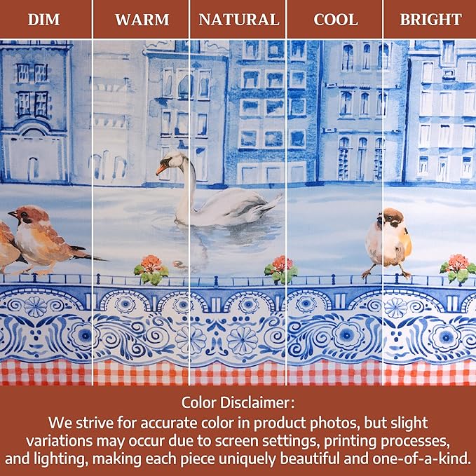 Maison d' Hermine 100% Cotton Cloth Napkins Set of 4 Everyday Reusable Square Napkins Cloth Washable Dinner Party Wedding Restaurant Hotel Kitchen Spring Summer (Amsterdam Canals, 20" x 20")