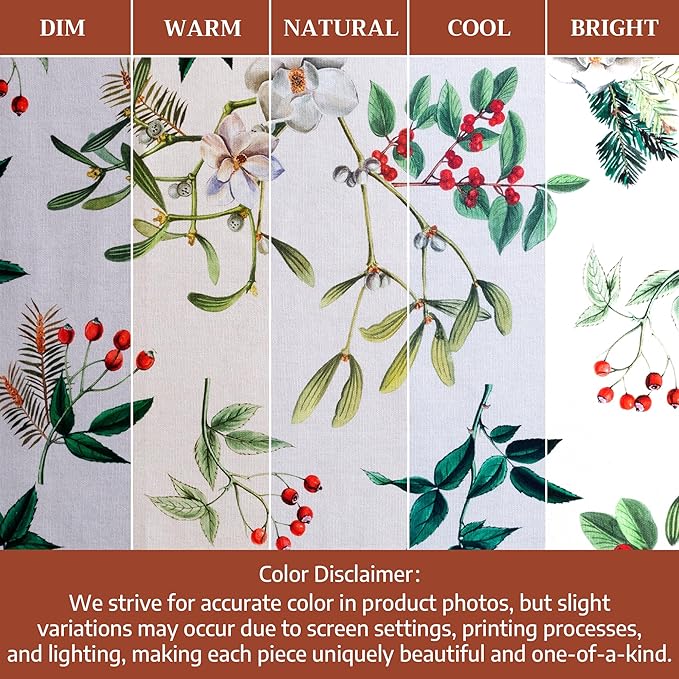Maison d' Hermine Kitchen Towels Set of 3 100% Cotton 70 CM x 50 CM Reusable Cloth Tea Dish Towels Absorbent with Hanging Loop for Kitchen Dining Christmas Decorations (Noel)