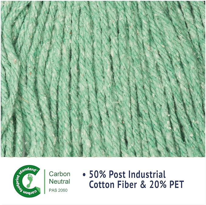 Boardwalk Super Loop Wet Mop Head, Cotton/Synthetic Fiber, 5" Headband, Medium Size, Green, 12/Carton