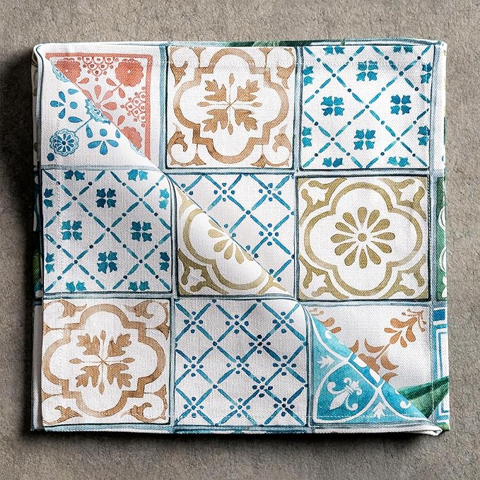 Maison d' Hermine 100% Cotton Cloth Napkins Set of 4 Everyday Reusable Square Napkins Cloth Washable Dinner Party Wedding Restaurant Hotel Kitchen Spring Summer (Agrume, 20" x 20")
