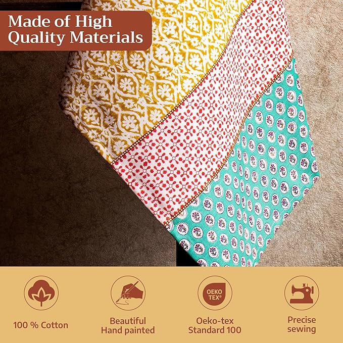 Maison d' Hermine Kitchen Towels Set of 3 100% Cotton 27.50" x 20" Reusable Cloth Tea Dish Towels Absorbent with Hanging Loop for Kitchen Farmhouse Hotel Spring Summer - Provence