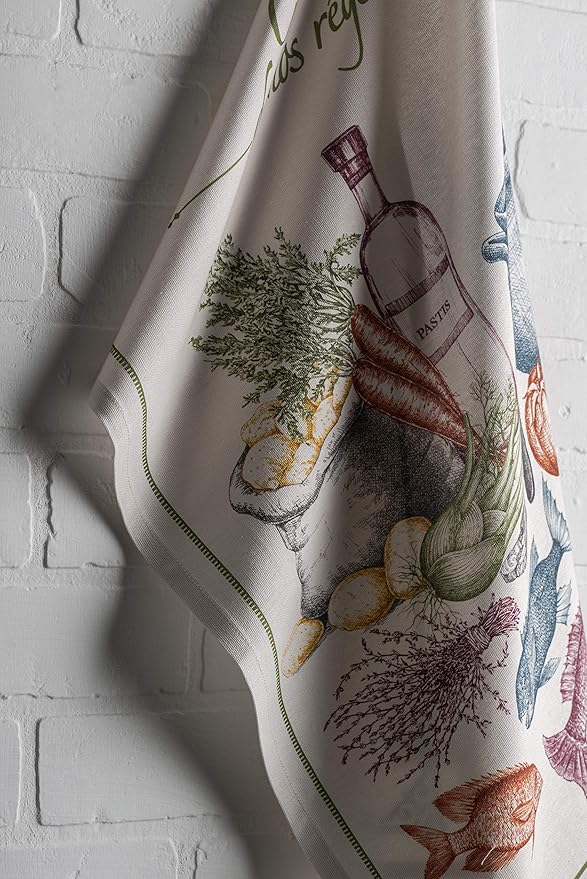 Maison d' Hermine Kitchen Towels Set of 3 100% Cotton 27.50" x 20" Reusable Cloth Tea Dish Towels Absorbent with Hanging Loop for Kitchen Farmhouse Hotel Spring Summer - Gastronomie