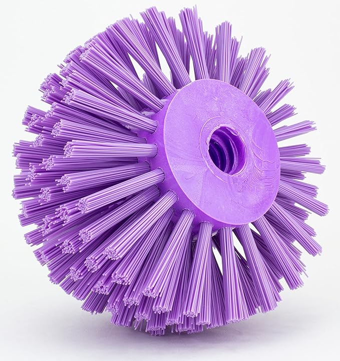 SPARTA Industrial Tank Brush Head Pipe Brush Head, Drain Brush with 3/4" Thread Hole (Handle Not Included) for Commercial Use, Plastic, 5 x 3.9 Inches, Purple - (Pack of 1)