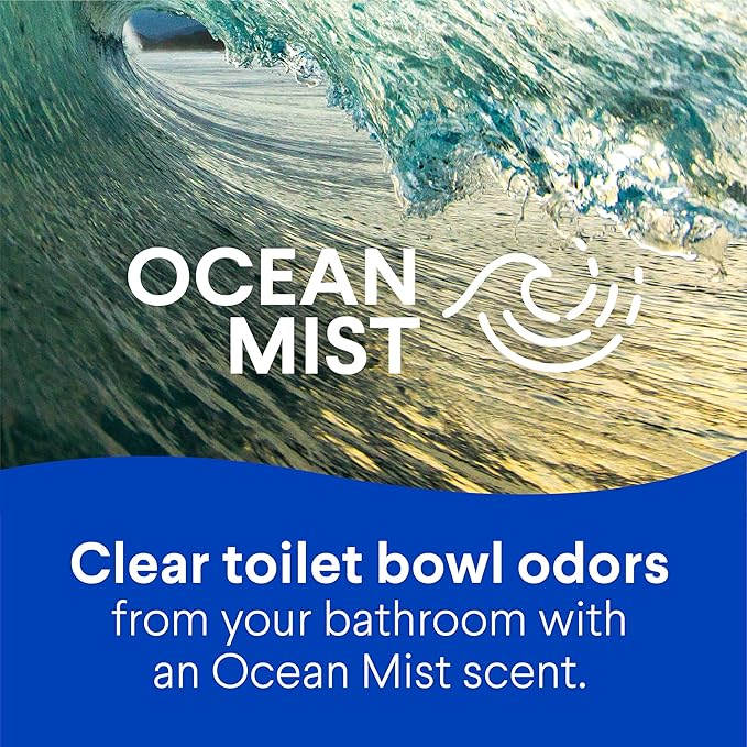 Clorox Toilet Bowl Cleaner Clinging Bleach Gel, Kills 99.9% of Bacteria and Viruses, Ocean Mist, 24 Fl Oz, Pack of 2