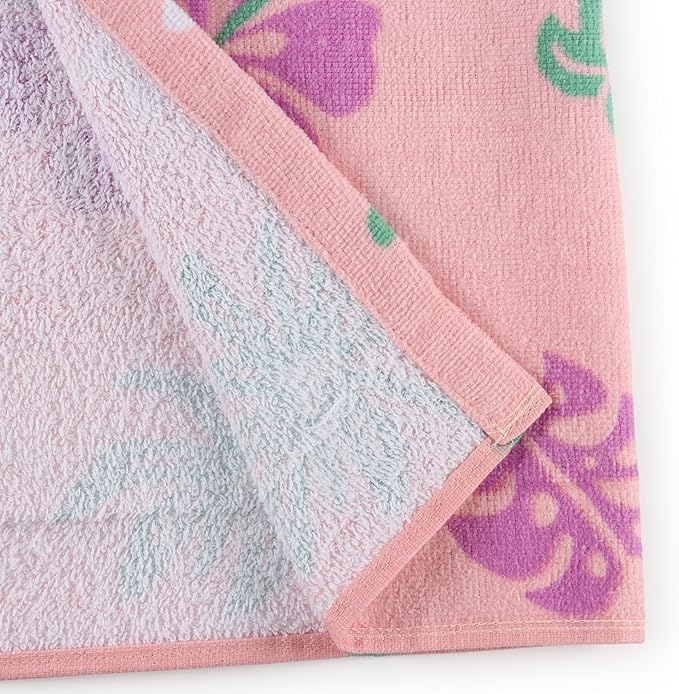 Jay Franco Kids Hooded Towel – 22" x 51" Super Soft Bath Wrap with 3D Hood, Beach, Pool & Travel, Official Licensed Product, Pink - Lilo and Stitch Angel
