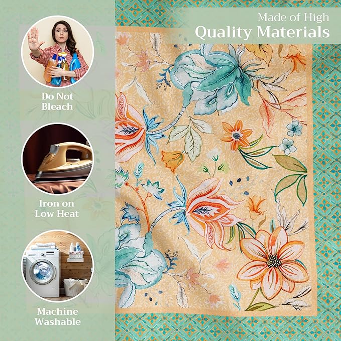 Maison d' Hermine 100% Cotton Cloth Napkins Set of 4 Everyday Reusable Square Napkins Cloth Washable Dinner Party Wedding Restaurant Hotel Kitchen Spring Summer (Luxury Loft - Peach, 20" x 20")