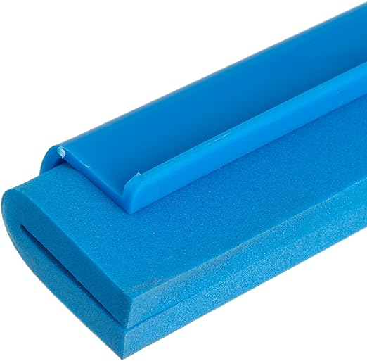 SPARTA 4156714 Plastic Floor Squeegee, Shower Squeegee With Double Foam For Window, Glass, Shower Door, Floor, Windshield, 18 Inches, Blue, (Pack of 6)