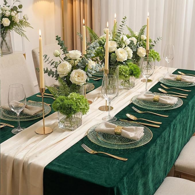 R-kay 100 Pack Green Plastic Plates - 6 Inch Hammered With Gold Rim, Sturdy, Durable And Extra Heavy duty Green Dessert Plates Disposable - Ideal For Appetizer And And For Desserts.