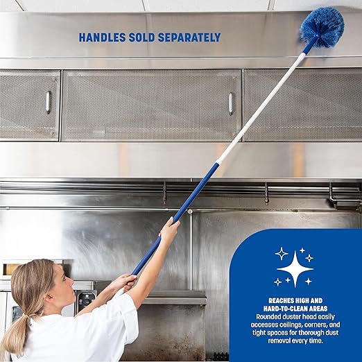 SPARTA Flo-Pac Rounded Duster Cleaning Duster with Electrostatically Charged Bristles for Cleaning, 9 X 7 X 7 Inches, Blue